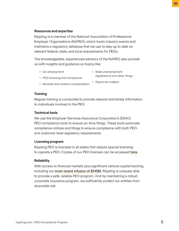 PEO Compliance Program - Page 3